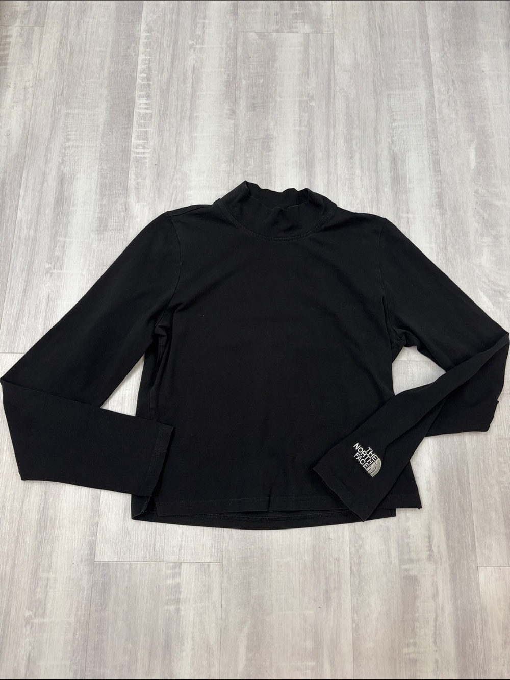 The North Face Black Long-Sleeve Mock Neck Top Large